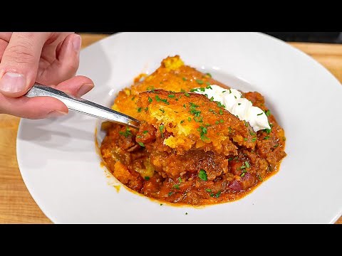 How To Make Chili & Cornbread Casserole