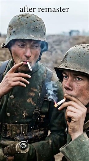 German Soldier Lighting a Cigarette with a Flamethrower Eastern Front, c 1942