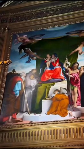 Lorenzo Lotto, Madonna enthroned with child, angels, and saints, detail, 1521, San Bernardino in Pignolo, Bergamo | Ecaterina Guzenco