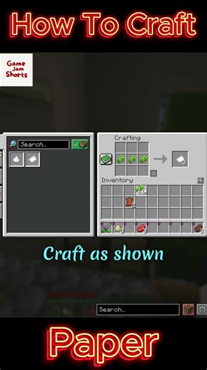 How To Craft Paper #minecraft #shorts