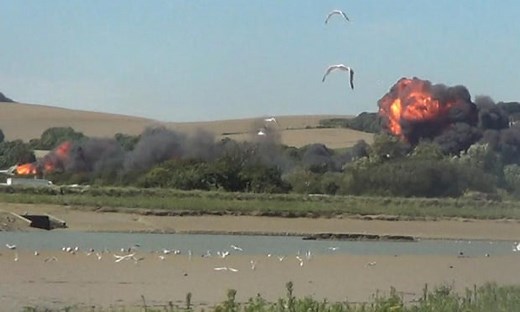 Shoreham airshow footage shows fighter jet crashing onto A27 - video