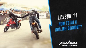 12K views · 508 reactions | You’ve seen it before, but here’s an in-depth tutorial of how you can learn the art of the rolling burnout. Let’s roll. #TheoryOfThrill #Pulsar #Bajaj #definitelymale #thrill #stunting #stuntbike #motorcycle #motorcyclestunts #Burnout #RollingBurnout | Bajaj Pulsar | Facebook