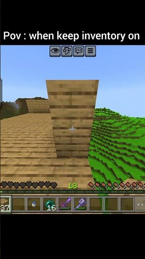 Minecraft when keep inventory is on #shorts #minecraft