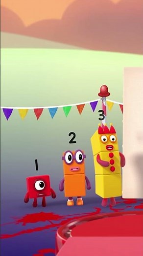 Matemática Colorida – Parte 6 ❤️ | Aprenda com três | Numberblocks em Português Brasil #shorts