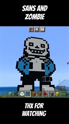 Sans and Zombie #minecraft #shorts