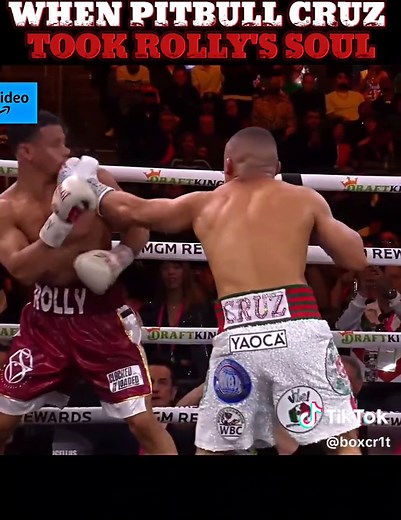 How Pitbull Cruz Destroyed Rolly Romero 💥💨 #pitbullcruz #rollyromero #gervontadavis #boxing #knockout