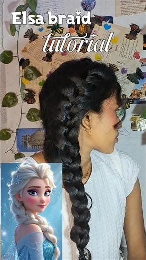elsa braid tutorial ✨️ #hairstyle #youtubeshorts #shorts #trending