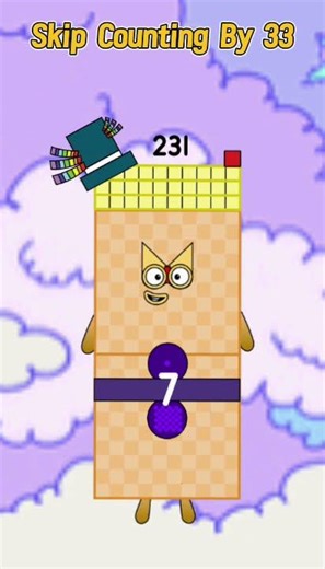 NUMBERBLOCKS | MASTER SKIP COUNTING BY 33 | #youtubeshorts #ytshorts #shorts #mathforkids