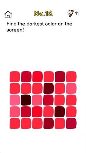 90% Get This WRONG 😱 Find the Darkest Color! | level 12 #brainout #brainteaser #gaming