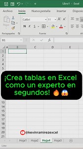 775K views · 13K reactions | Crea una tabla de datos en segundos en excel #tipsexcel #exceltips #Microsoft #office #Excel | Kevin Ramirez | Facebook
