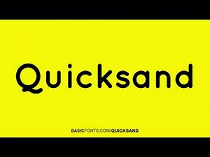 Quicksand Font