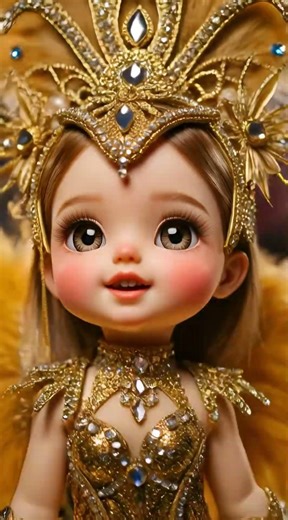 Tiny Gold Carnival Goddess Runway