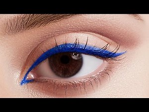 Blue Eyeliner Makeup Look For Beginners | Blue Eyeliner Hacks | Eyeliner