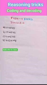 Coding and decoding #coding #reasoning tricks#maths #education #competitive exams#rrbntpc2026 #gd