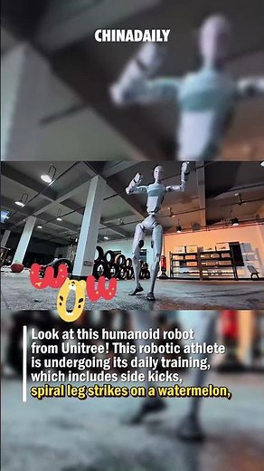 Unitree humanoid robot's daily training routine