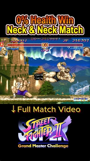 0% Health Win, Neck & Neck Match/0%ヘルス勝利、接戦