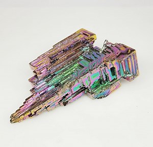Rainbow Bismuth Crystal Specimen: Geometric Metallic Stone, Czech Republic - Etsy