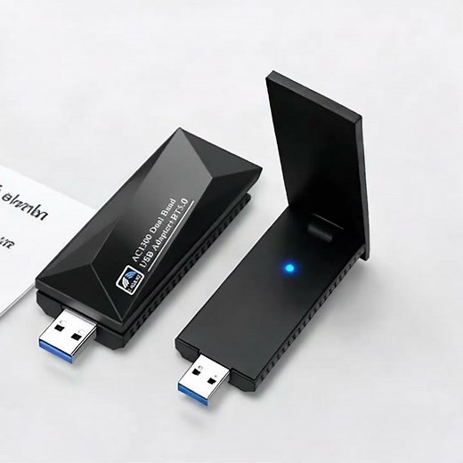 thl 1300Mbps USB WiFi Adapter & BT 5.0, 2.4G/5G Dual Band Wireless Network