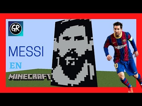 Como hacer un PIXEL ART de MESSI en MINECRAFT