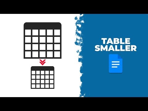 How to make a table smaller in google docs
