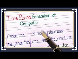 Time period of generation of computer | Generation of computer 1st to 5th | 1 to 5th generation