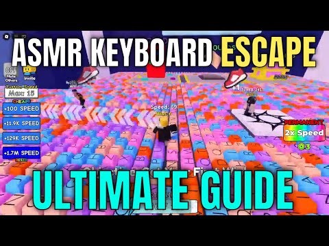 ASMR KEYBOARD ESCAPE ULTIMATE GUIDE! (Speed, Wins, Stamina) - Roblox