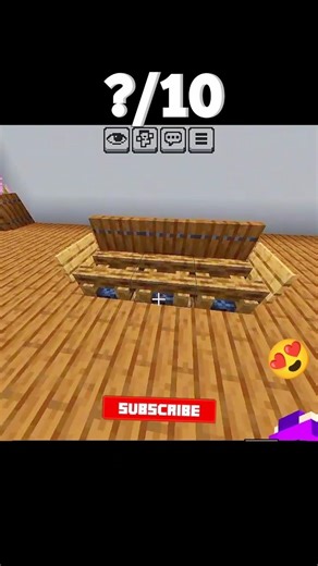 Minecraft Bench Hack 😱 | Easy Bench Build #shorts