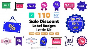 Sale Discount Label Lottie Badges