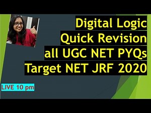 Digital Logic Quick Revision through PYQs-Day 1 || Quick Revision Course-UGC NET Computer Science