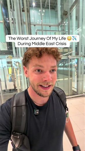 The worst journey of my life 😳✈️ during Middle East crisis #travel #dubai #iran #flightcancelled #emirates