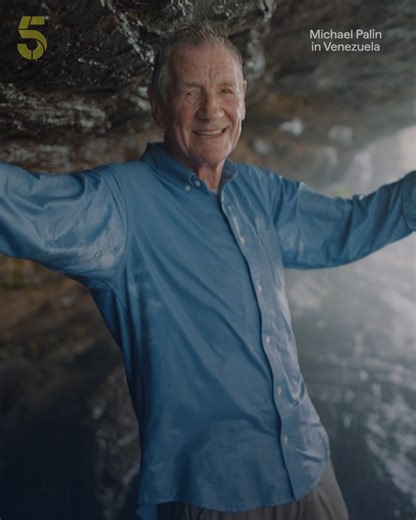 14K views · 147 reactions | Having spent decades travelling all over the world, Michael Palin finds something he's never done before: stepping *inside* a waterfall, Venezuela's stunning El Hacha.  Michael Palin in Venezuela. Watch | Stream on 5 | Channel 5 | Facebook