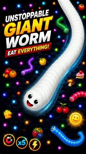 🐍 GIANT WHITE WORM DESTROYS EVERYTHING! 😱 | Worms Zone.io Epic Gameplay#Aayushgaming#wormzone#shorts