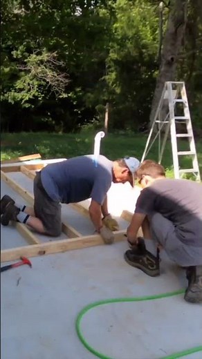 Building a kitchen addition for our shed house! #diy #tinyhouse