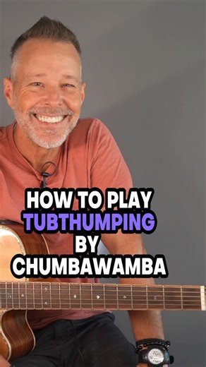 Erich Andreas on Instagram: "Comment “PDF” for the PDF chord chart to Tubthumping. No email required. While you’re there check out the Beginner/Foundations Boot Camp in February! HOW TO PLAY TUBTHUMPING – Chumbawamba 🎸 Capo: No Chords: D G A Progression: D – G (repeat) → A Strumming: Straight 8ths or relaxed downstrokes This song is way easier than it sounds and perfect for beginners or confidence building. You’re basically looping D to G for most of the tune, then hitting A for the big chant s