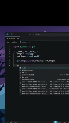 Python ascii art is so simple #coding