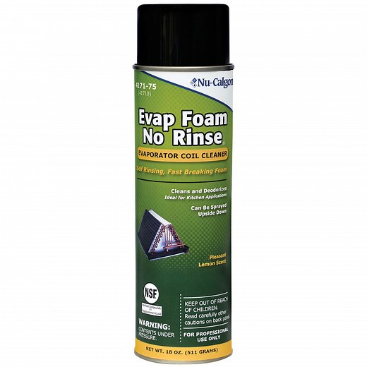 Nu-Calgon 4171-75 18 oz. Evap Foam No Rinse Aerosol Evaporator Coil Cleaner - 6/Case