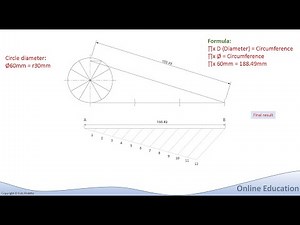 Determining the circumference of a circle using construction methods