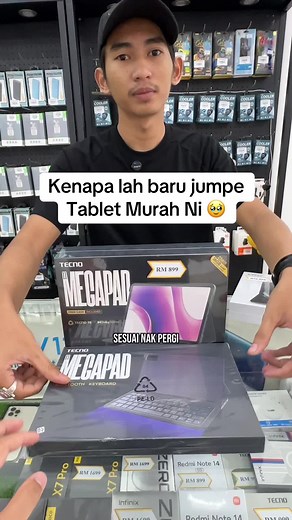 Screen besar battery tahan lame nak layan movie buat kerja mmg mantap‼️ #tecno #megapad #tablet