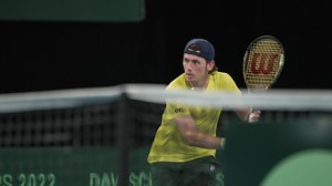 Australia and Hungary are locked at 1-1 in the Davis Cup by Rakuten Qualifier at Ken Rosewall Arena after day one victories from 🇦🇺 Alex de Minaur and Marton Fucsovics 🇭🇺 | Tennis Australia