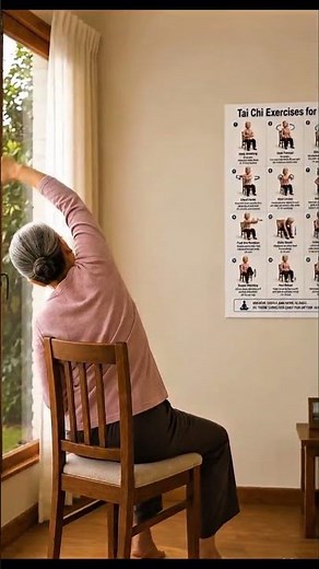 Chair Yoga for Seniors Exercises | Large Print Printable PDF