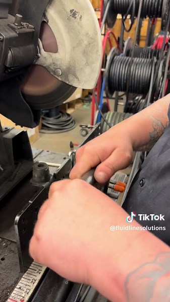 From leaks to sleek! 🛠️🔧 Watch us recreate a hydraulic fluid line to keep things running smoothly. #HydraulicFix #FluidLineRepair #hydraulic #hydraulics #hydraulichose #hydraulichosereplacement #hydraulichosefittings #hose #hoseassembly #fluidlines #hoseandfitting #crimper #brassfittings #trucktok #construction #automotive #farming #dallas #texas #dallastx #smallbusiness #shopsmall #familyowned #fyp #fypシ #fypage #custom #tubing #fypp