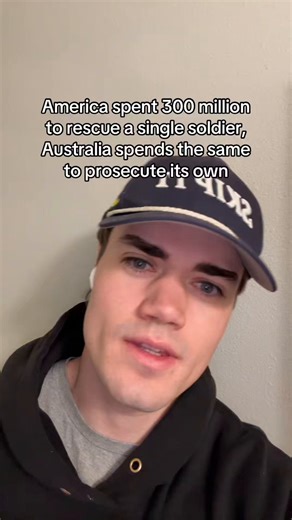 America spent 300 million over a few days to rescue one guy while Australia has spent the same over decades to try lock up our own heroes like Ben Roberts-Smith.