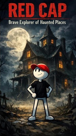 Red cap explorer of haunted place #Shadowstick
