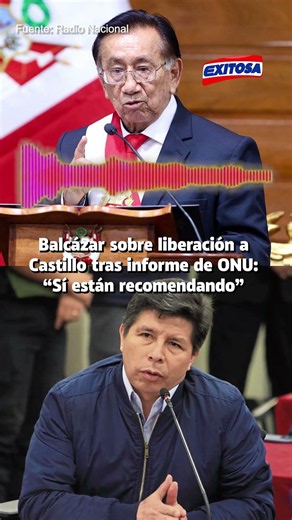 🔴🔵President Balcázar spoke about the UN report recommending Pedro Castillo's release