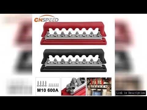 M10 Car Terminal Block Negative Bus 24V 600A Terminal Block 3/8" Power Distribution Block M10 Termia