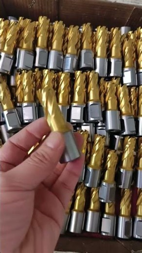 Titanium-coated HSS annular cutter.