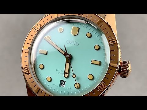 Oris Divers Sixty-Five Cotten Candy Green Dial 01 733 7771 3157-07 8 19 15 Oris Watch Review