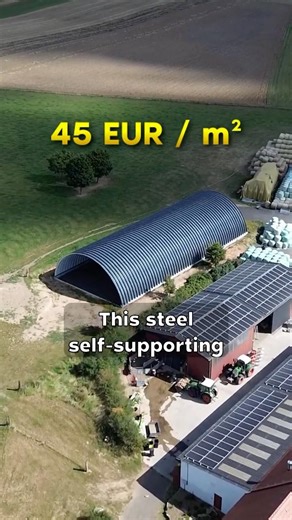 Steel Building for only 45 €/m² | Most Popular Q-Shape
