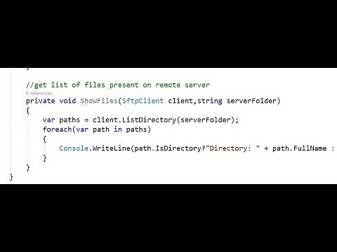 SFTP C# Code to get a list of files, rename and delete them with a test SFTP server | SSH.NET