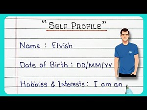 Self Profile | Profile Writing / How to write Profile in Exam / Self Profile writing TIPS / writing